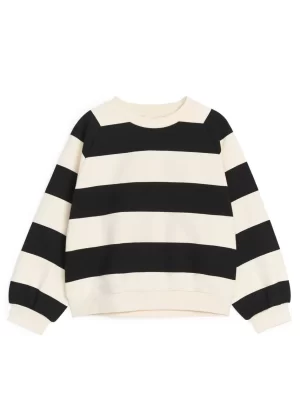 Hauts | Sweats-ARKET Sweat décontracté Noir/blanc cassé