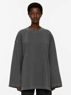Sweats Et Pulls À Capuche-ARKET Sweat décontracté en tissu éponge Noir délavé