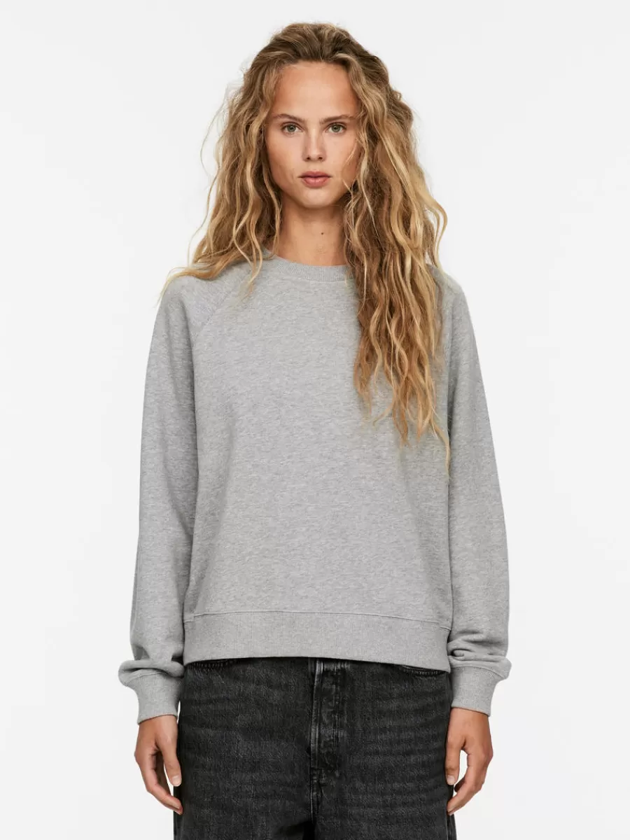 Vêtements De Sport | Sweats Et Pulls À Capuche-ARKET Sweat en tissu éponge doux Gris chiné