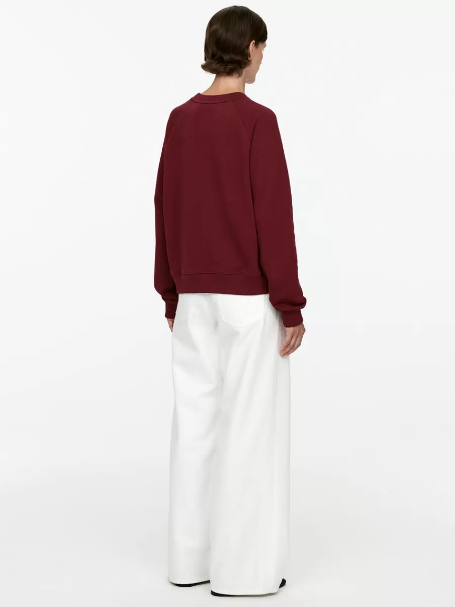 Vêtements De Sport | Sweats Et Pulls À Capuche-ARKET Sweat en tissu éponge doux Bordeaux