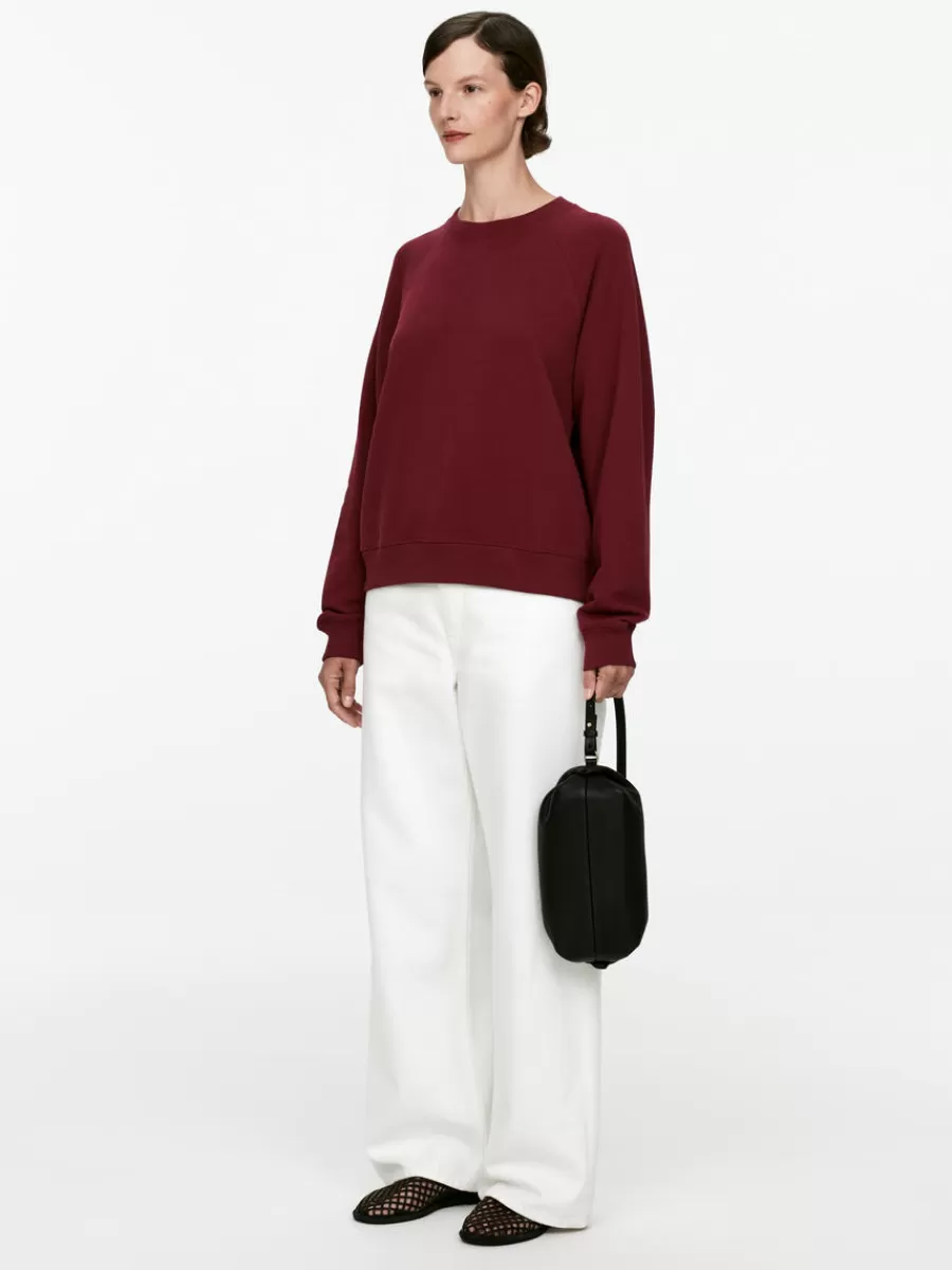 Vêtements De Sport | Sweats Et Pulls À Capuche-ARKET Sweat en tissu éponge doux Bordeaux