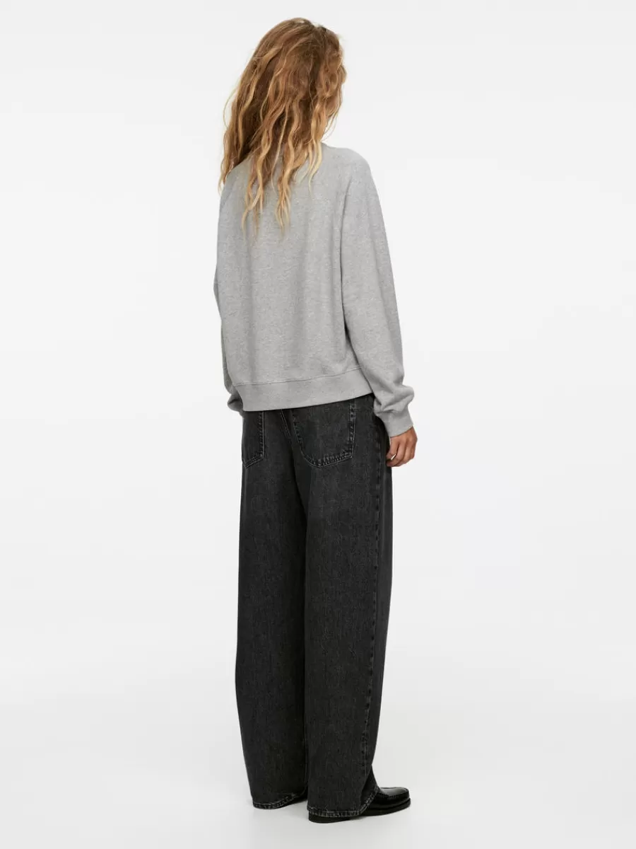 Vêtements De Sport | Sweats Et Pulls À Capuche-ARKET Sweat en tissu éponge doux Gris chiné
