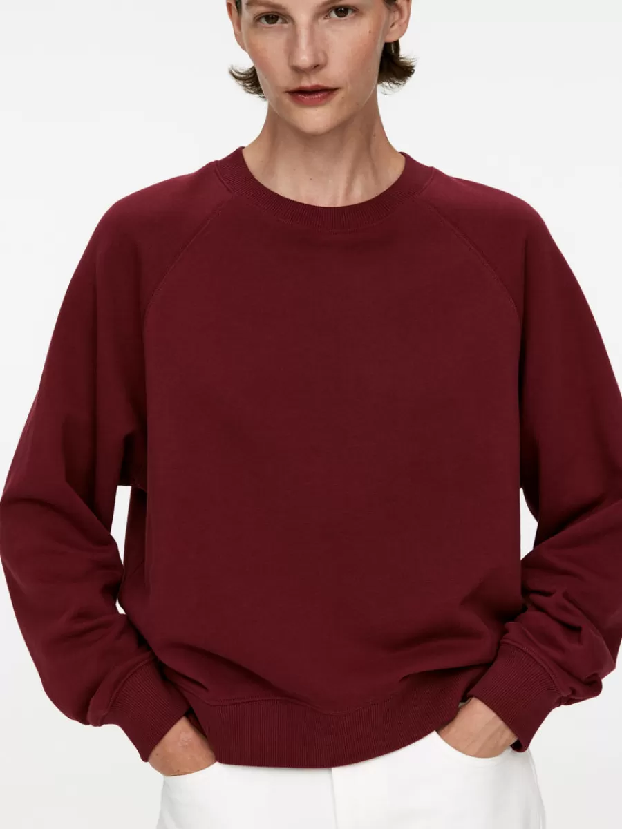 Vêtements De Sport | Sweats Et Pulls À Capuche-ARKET Sweat en tissu éponge doux Bordeaux
