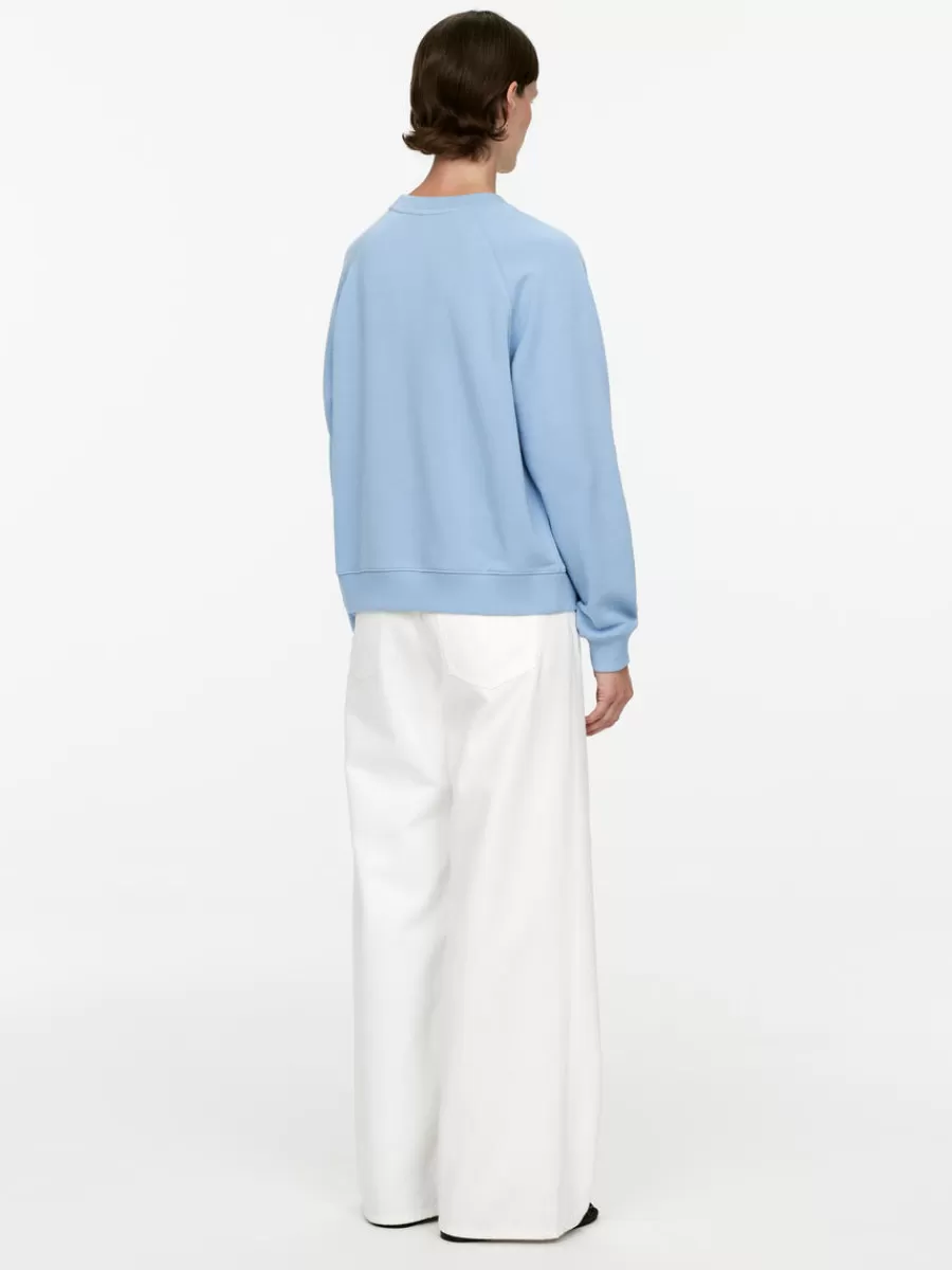 Vêtements De Sport | Sweats Et Pulls À Capuche-ARKET Sweat en tissu éponge doux Bleu ciel