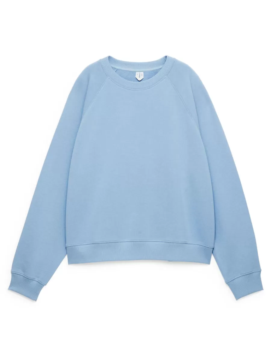 Vêtements De Sport | Sweats Et Pulls À Capuche-ARKET Sweat en tissu éponge doux Bleu ciel