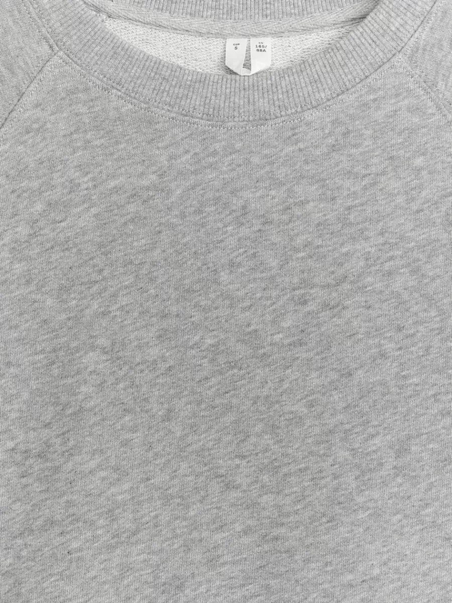 Vêtements De Sport | Sweats Et Pulls À Capuche-ARKET Sweat en tissu éponge doux Gris chiné