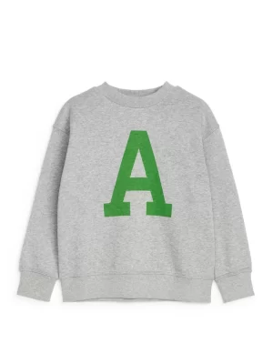 Hauts | Sweats-ARKET Sweat imprimé Gris chiné