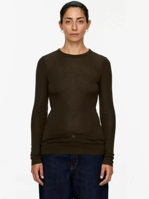 Mailles Et Cardigans-ARKET Top à manches longues en laine mérinos Marron foncé