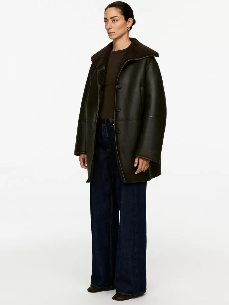 Mailles Et Cardigans-ARKET Top à manches longues en laine mérinos Marron foncé