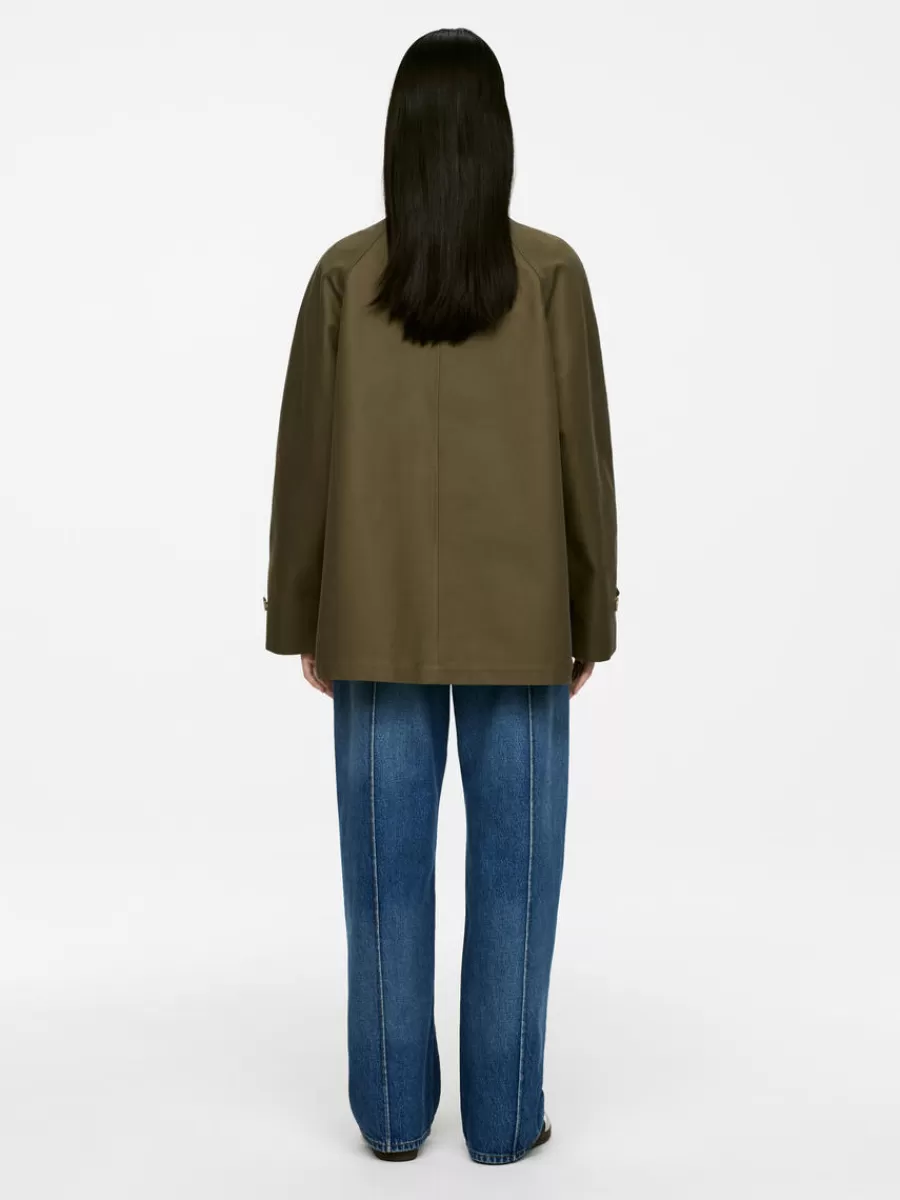 Manteaux Et Vestes-ARKET Trench court Vert kaki