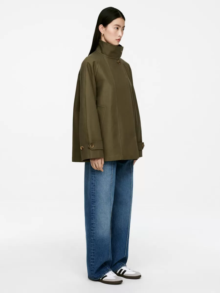 Manteaux Et Vestes-ARKET Trench court Vert kaki