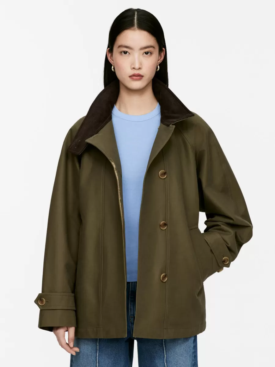 Manteaux Et Vestes-ARKET Trench court Vert kaki