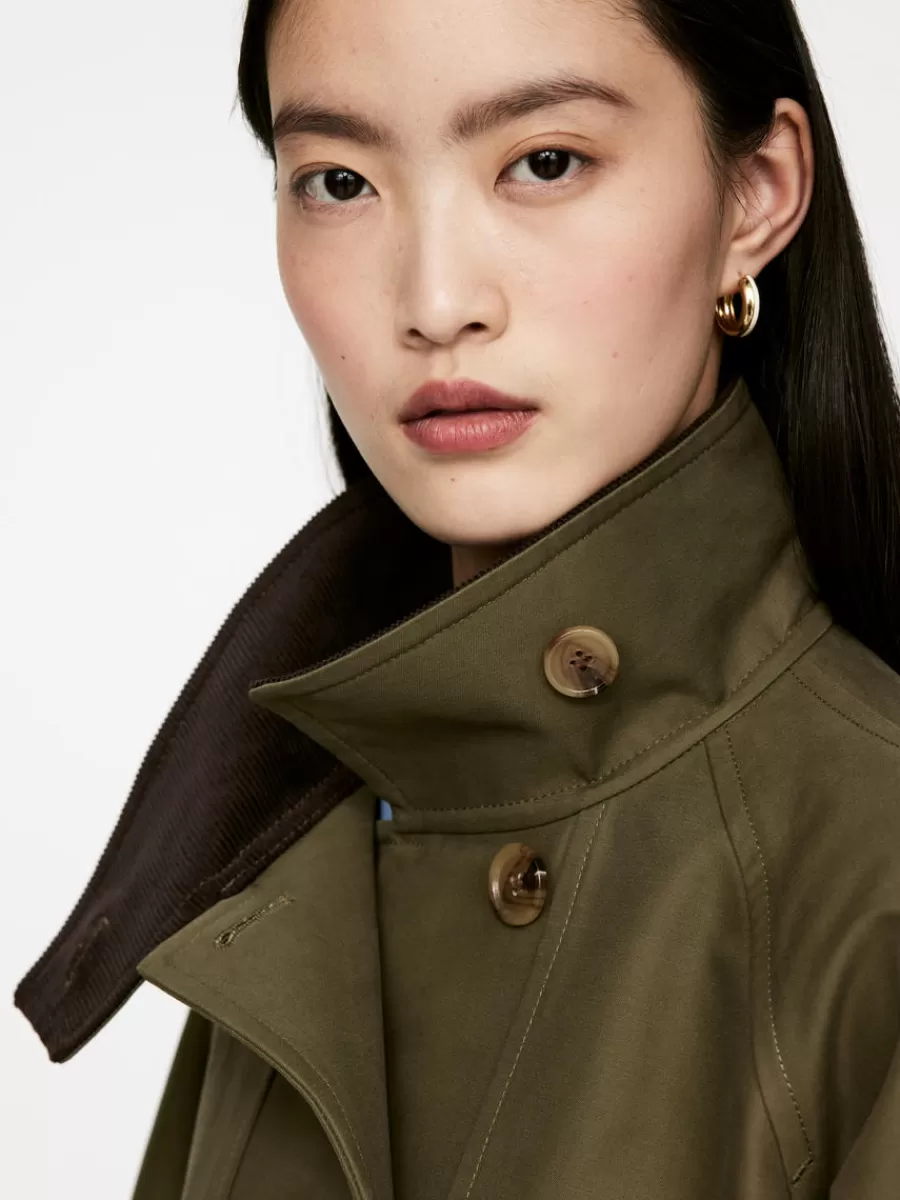 Manteaux Et Vestes-ARKET Trench court Vert kaki