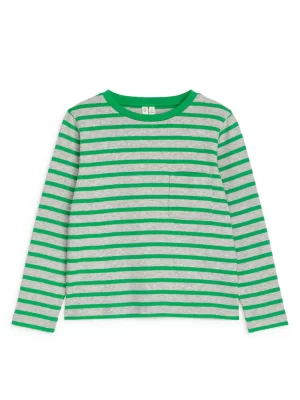 Hauts | Hauts-ARKET T-shirt à manches longues Vert/Gris