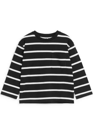 Hauts | Hauts-ARKET T-shirt à manches longues Noir/Blanc