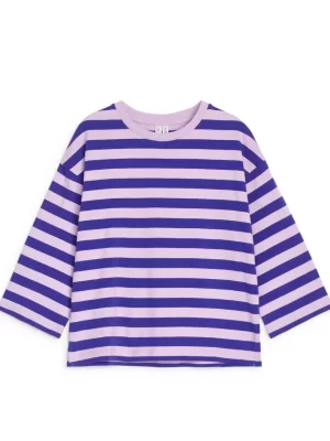 Hauts | T-Shirts-ARKET T-shirt à manches longues Lilas/Violet foncé