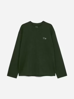 T-Shirts-ARKET T-shirt à manches longues CAFÉ Vert foncé