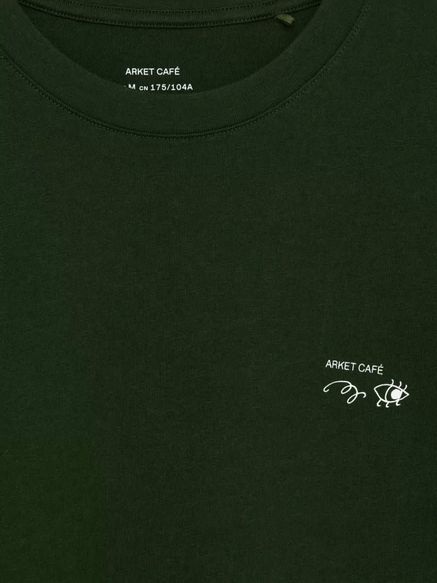 T-Shirts-ARKET T-shirt à manches longues CAFÉ Vert foncé