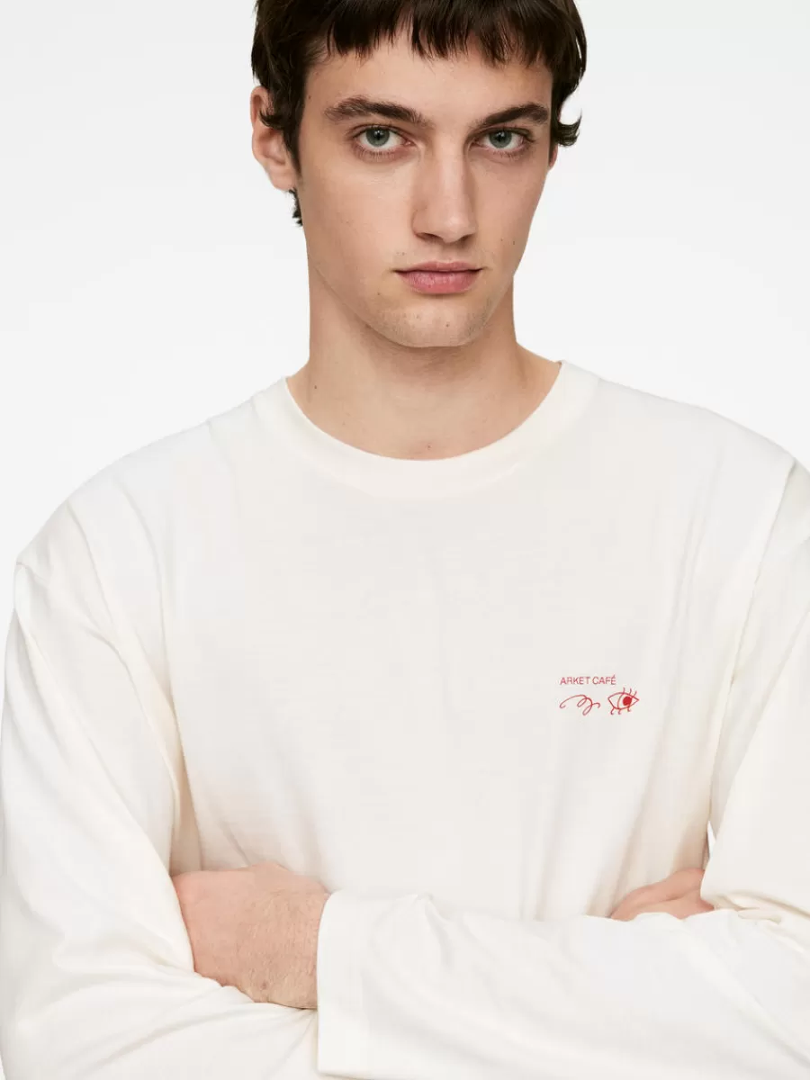 T-Shirts-ARKET T-shirt à manches longues CAFÉ Blanc
