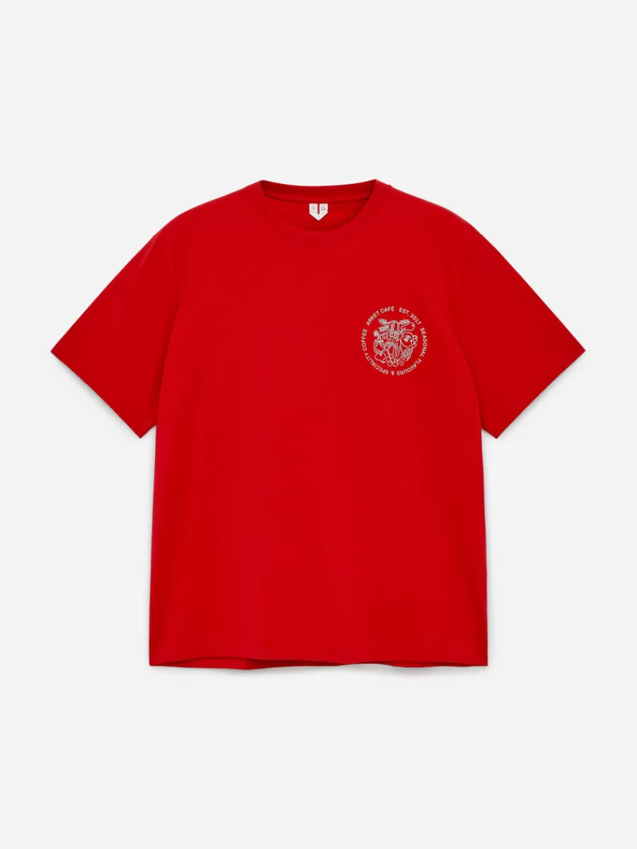 T-Shirts-ARKET T-shirt à manches longues CAFÉ Rouge