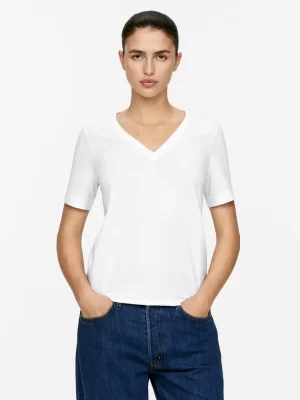T-Shirts-ARKET T-shirt avec encolure en V Blanc