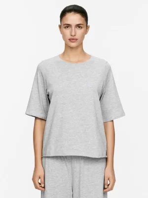 Tenues Décontractées | T-Shirts-ARKET T-shirt en coton drapé Gris chiné
