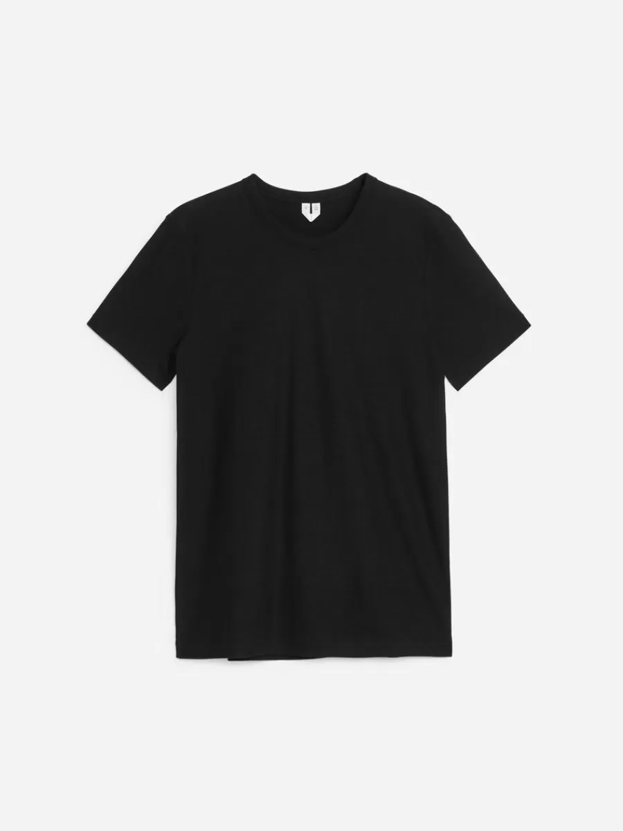 T-Shirts-ARKET T-shirt en crêpe Noir