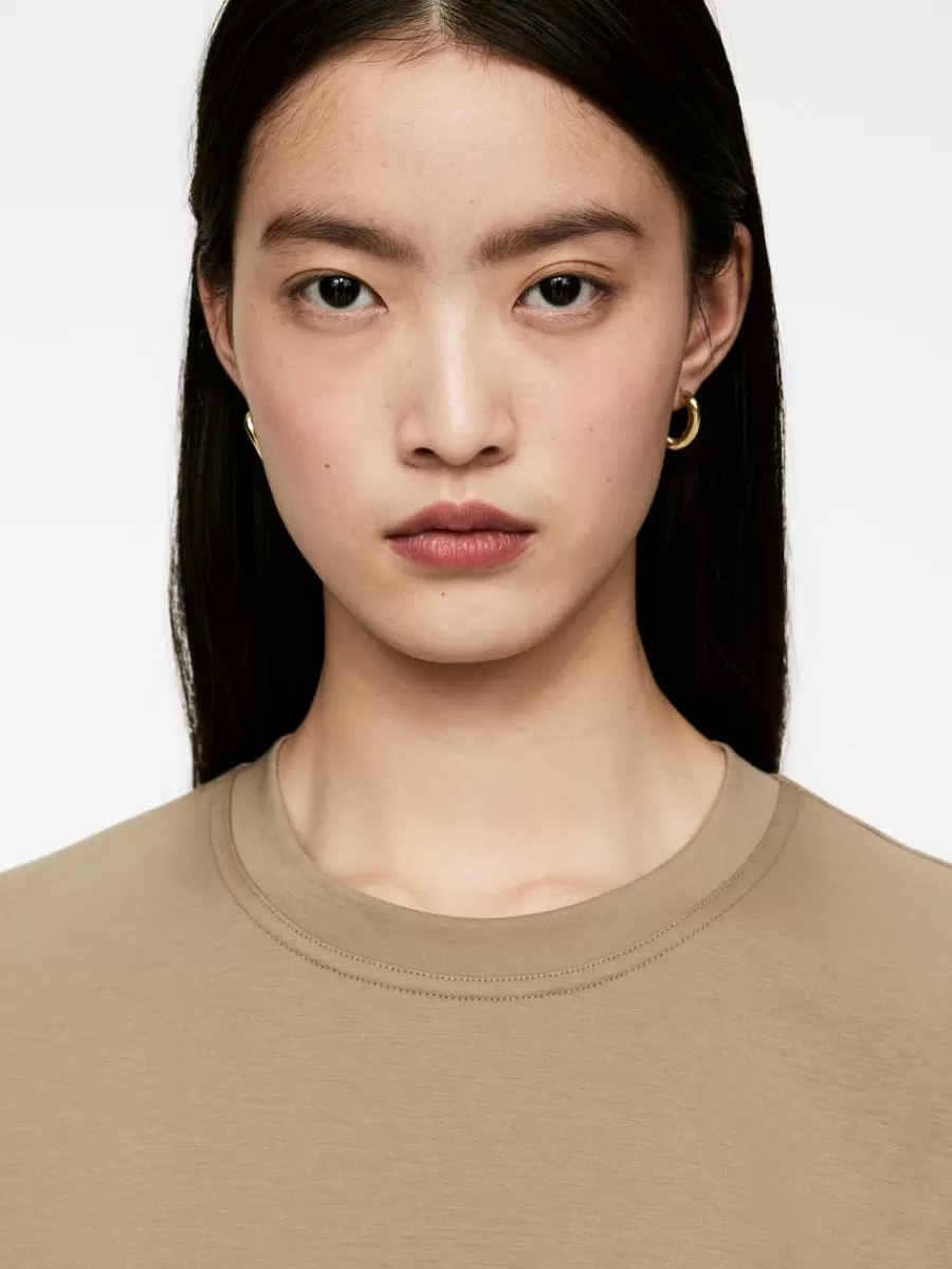 T-Shirts-ARKET T-shirt en interlock PEARL Taupe