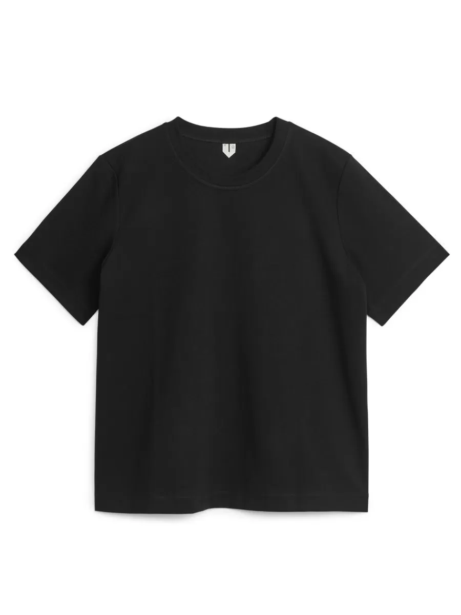 T-Shirts-ARKET T-shirt en interlock PEARL Noir