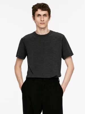 Vêtements De Sport | T-Shirts-ARKET T-shirt en mélange de laine mérinos Gris foncé