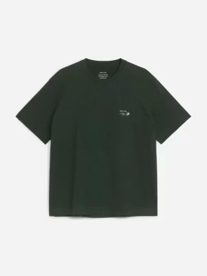 T-Shirts-ARKET T-shirt imprimé CAFÉ Vert foncé/Noir