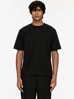 T-Shirts-ARKET T-shirt interlock Noir