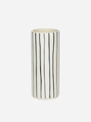 Vases-ARKET Vase en grès 23 cm Blanc/Bleu