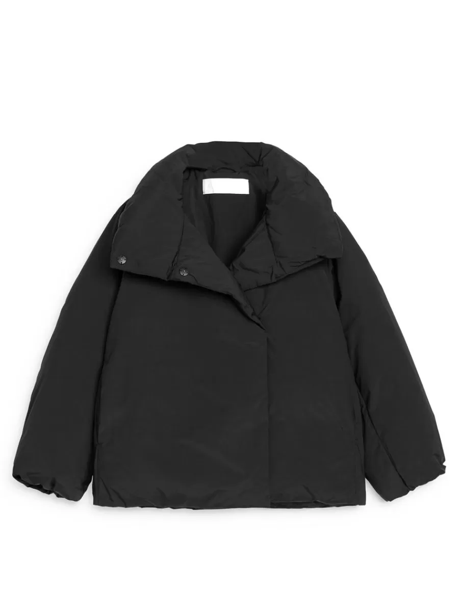 Manteaux Et Vestes-ARKET Veste à col montant Upcycled Down Noir