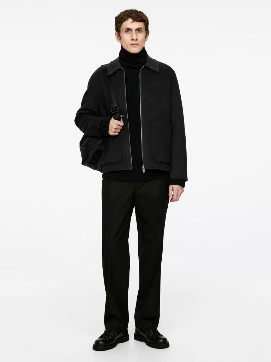 Manteaux Et Vestes-ARKET Veste courte en laine double face Noir