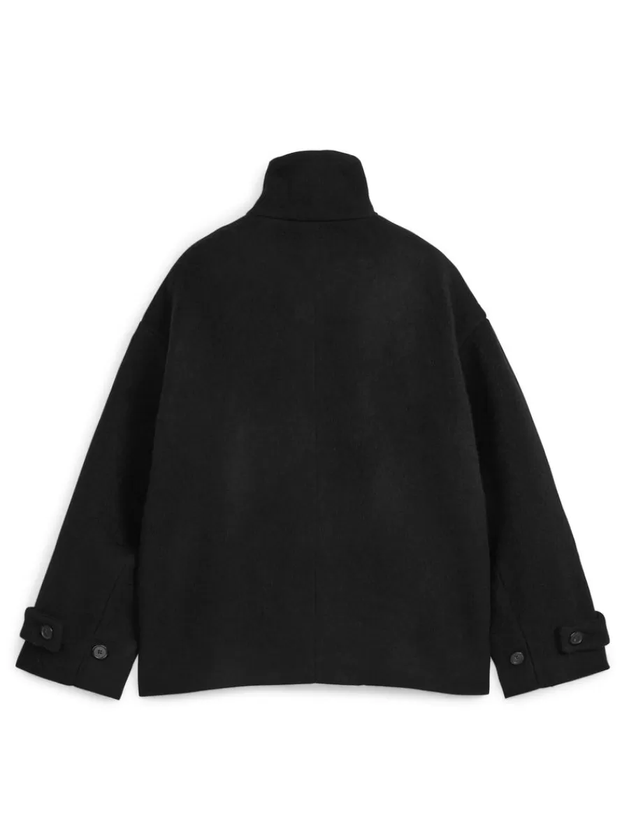 Manteaux Et Vestes-ARKET Veste douce en laine mélangée Noir
