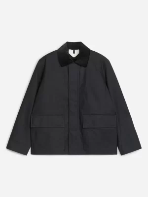 Manteaux Et Vestes-ARKET Veste en coton ciré Bleu foncé