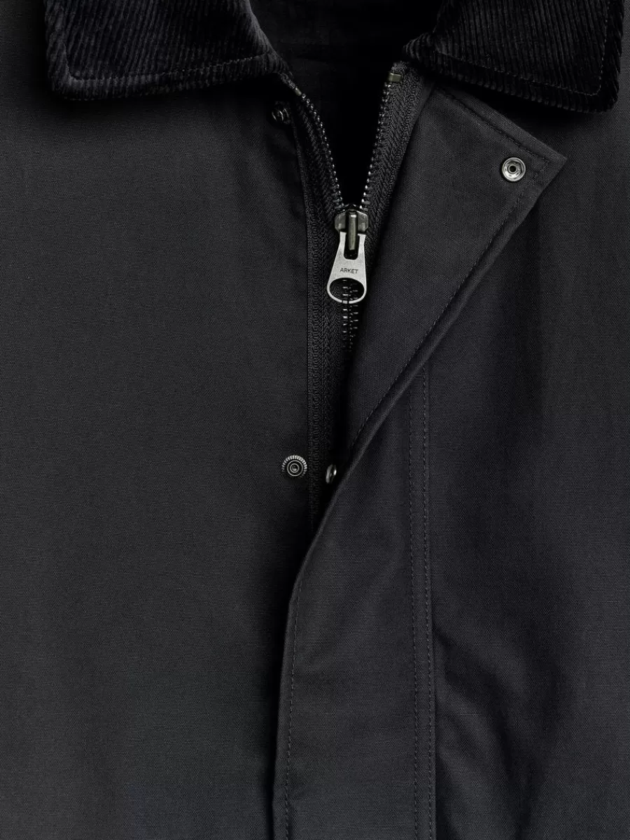 Manteaux Et Vestes-ARKET Veste en coton ciré Bleu foncé