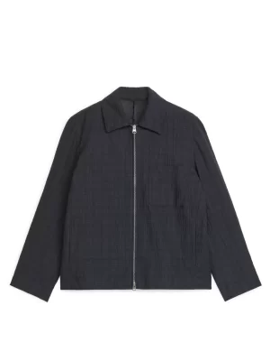 Manteaux Et Vestes-ARKET Veste en crépon Bleu foncé