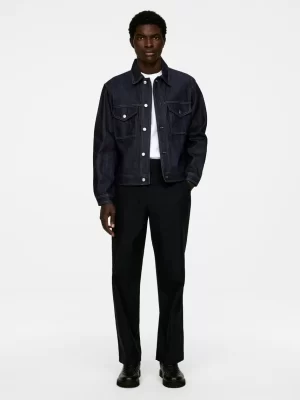 Manteaux Et Vestes-ARKET Veste en jean brut Bleu foncé