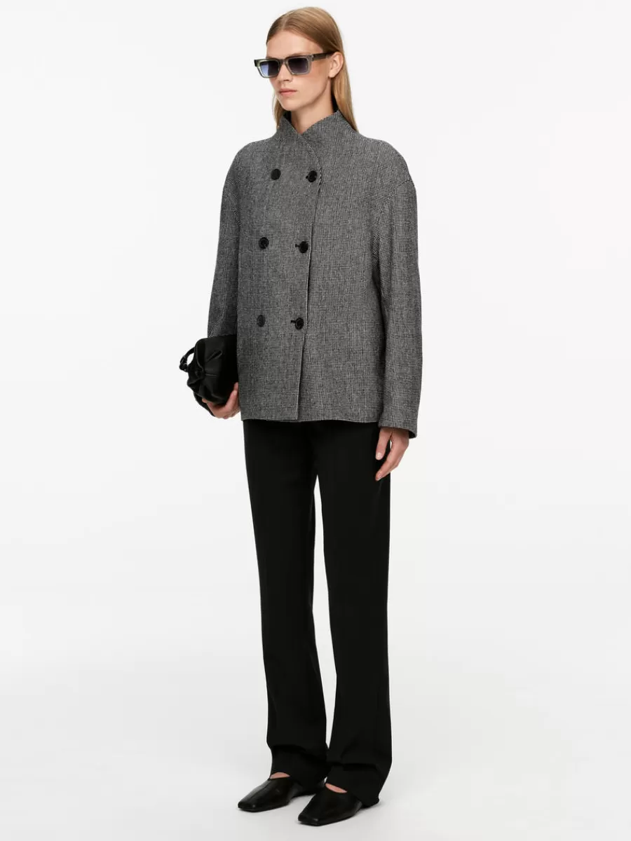 Manteaux Et Vestes-ARKET Veste en laine à col châle gris
