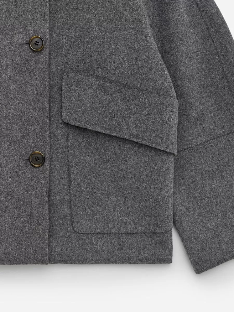 Manteaux Et Vestes-ARKET Veste en laine doublée mélangée Gris chiné