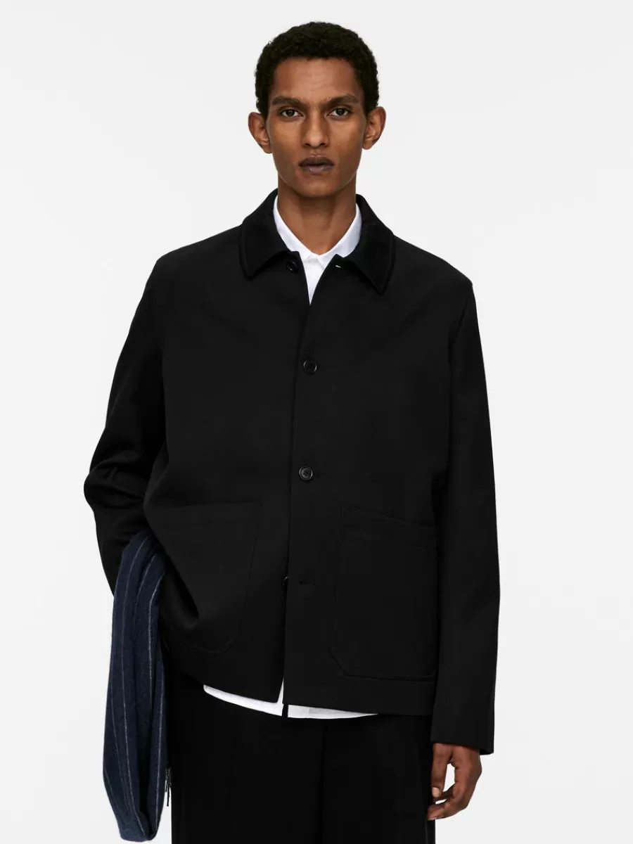 Costumes-ARKET Veste en laine et coton Noir