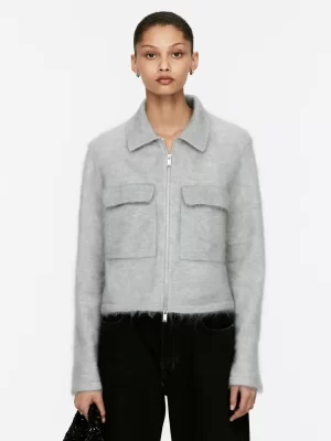 Manteaux Et Vestes-ARKET Veste en laine mohair gris