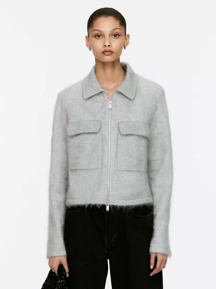 Manteaux Et Vestes-ARKET Veste en laine mohair gris