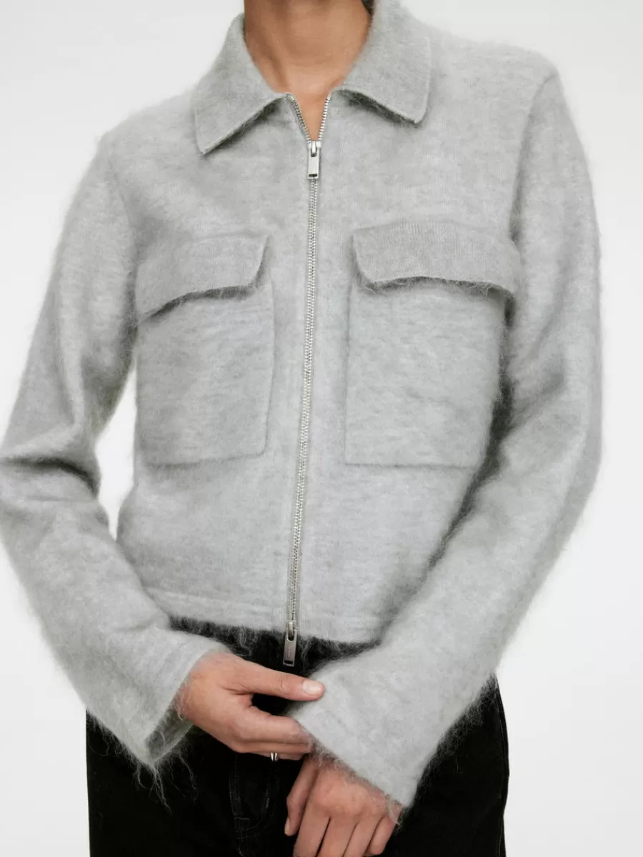 Manteaux Et Vestes-ARKET Veste en laine mohair gris