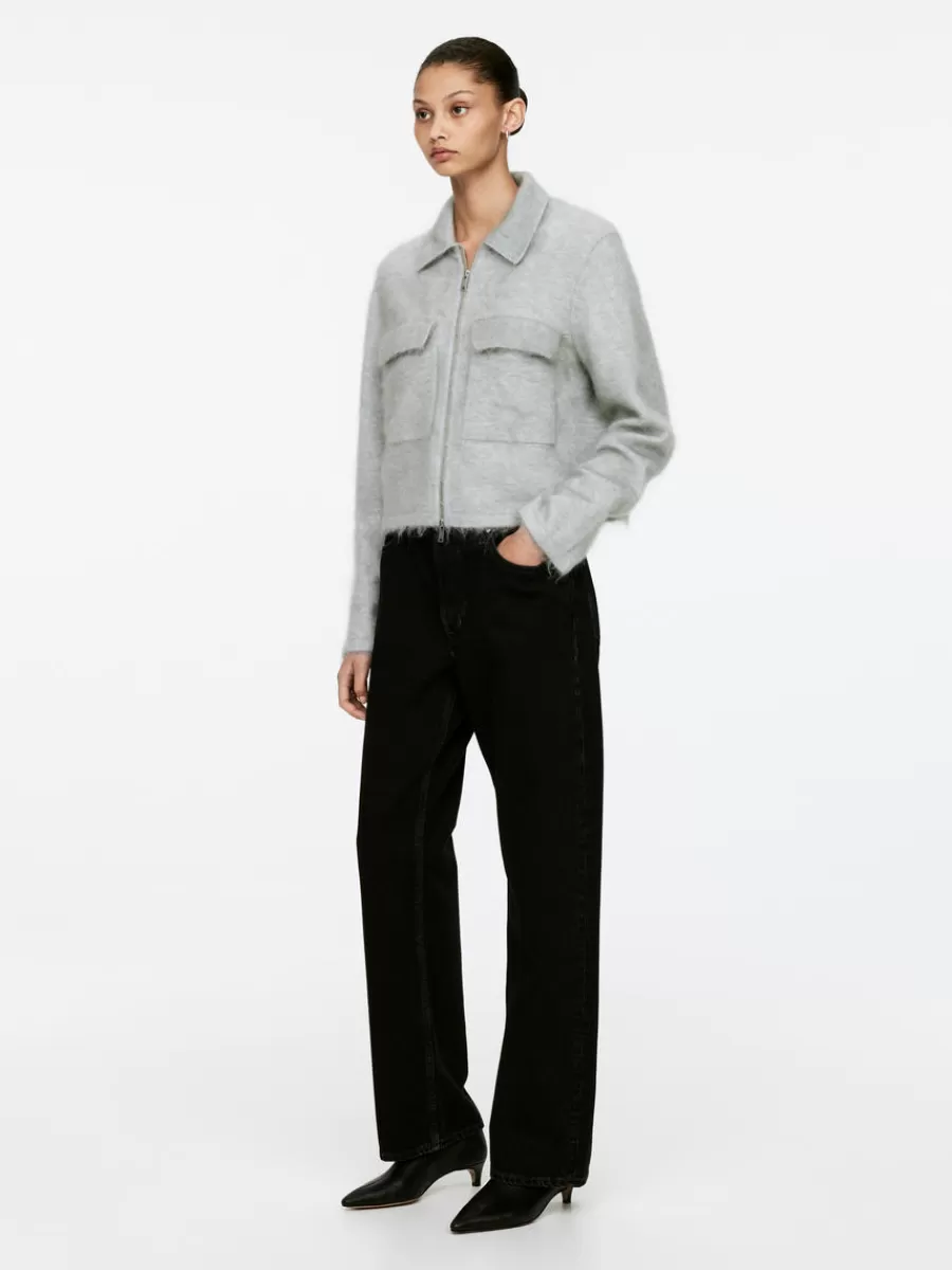 Manteaux Et Vestes-ARKET Veste en laine mohair gris