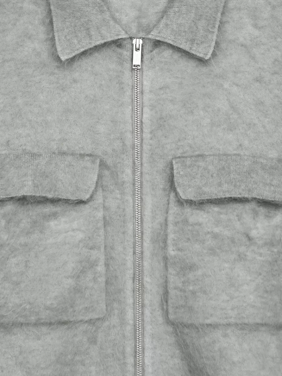 Manteaux Et Vestes-ARKET Veste en laine mohair gris