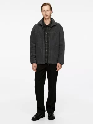Vêtements De Sport | Manteaux Et Vestes-ARKET Veste en polaire zippée Gris foncé