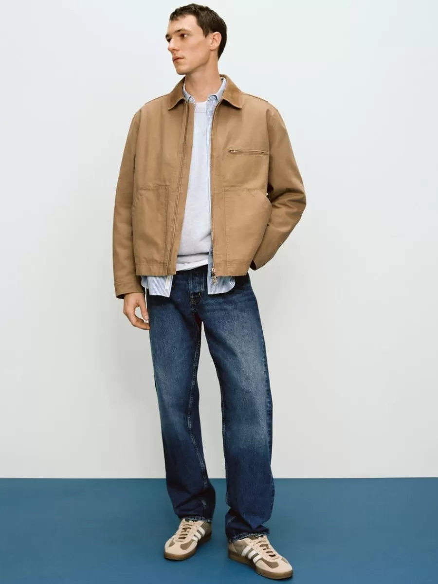 Manteaux Et Vestes-ARKET Veste en toile de coton Beige